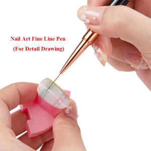 เซ็ต5ชิ้น<span class=keywords><strong>แปรง</strong></span>ขัดเล็บสองหัวสีดำปากกาแกะสลักปากกาบำบัดด้วยแสงฮาโลสีแบบไล่ระดับสีชุดปากกาวาดเส้น<span class=keywords><strong>ลวด</strong></span>5ชิ้น - Product Image 3