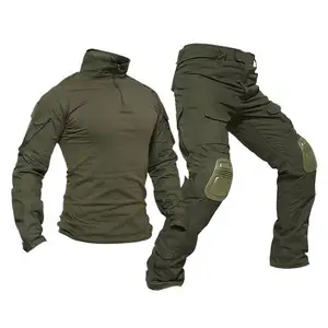 KY Hunting Pants Suit Tactical Frog Suit Uniforme Black Forces Suit Combat Shirt Calças Táticas