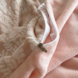 Yüksek kaliteli pembe çürümüş çiçekler bitki süt polar yorgan kapak sıcak çarşaf kraliçe boyutu nevresim takımı toptancı - Product Image 4