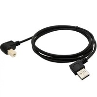 0,5 m 1m schwarz USB Typ AM Links abgewinkelter Stecker auf B Stecker rechtwinkliger Stecker USB 2.0 Druckers canner kabel für Drucker