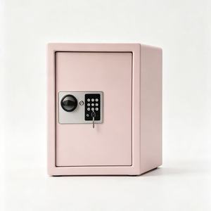 Coffres-forts numériques verticaux roses mignons à suspendre au mur pour cacher l'argent et les bijoux à la maison, dans les hôtels, antivol, coffre-fort d'urgence pour clés - Product Image 2