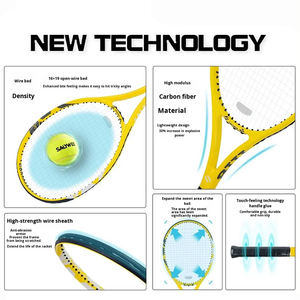 مضرب تنس أصلي من BaboBee مصنوع بالكامل من ألياف الكربون والبوليستر، مقاوم للصدمات، متين، احترافي للمنافسات الخارجية - Product Image 4