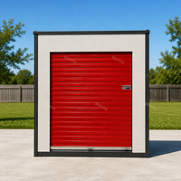 Conteneur de stockage modulaire en acier de 8 pieds, 12 pieds, 16 pieds, 20 pieds avec porte enroulable, unité de stockage auto-assemblable