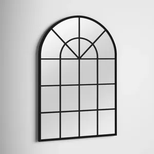 Miroir mural décoratif à LED avec arche de panneaux de fenêtre Type de <span class=keywords><strong>produit</strong></span>, Miroir de courtoisie mural encadré Salle de bain - Product Image 3