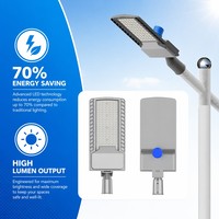 Lampadaire LED MIC 170lmW IP66 avec cellule photoélectrique certifié ETL CE RoHS 50W 100W 150W 240W pour éclairage routier et parking municipal
