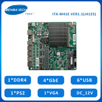 Placa Base Industrial ITX-M41E Compatible con DDR4, 1x MSATA, Celeron J4125, 4LAN, SIM, Sin Ventilador, X86, Router Firewall