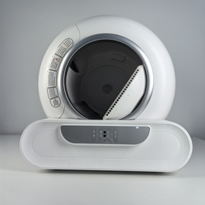 Toilette automatique <span class=keywords><strong>pour</strong></span> <span class=keywords><strong>chat</strong></span> à ouverture supérieure, grande capacité 65L, en plastique, silencieuse, anti-odeurs, avec commande à distance par application Wifi, nettoyage automatique - Product Image 3