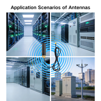Antenne 4G LTE étanche à polarisation verticale 868/915 MHz LoRa, montage sur armoire par vis traversante, interface filetée omnidirectionnelle