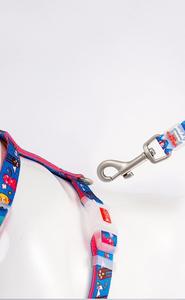 Arnés Ajustable para Perro con Estampado de Dibujos Animados y Cierre de Hebilla para Perros Pequeños, Estilo Poliéster Azul Claro - Product Image 3