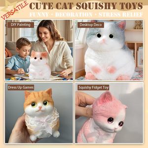 Juguete Antiestrés Jumbo Taba Squishy Cat Hecho a Mano, Juguete de Peluche de Gatito Súper Suave para Adultos y Niños - Product Image 6