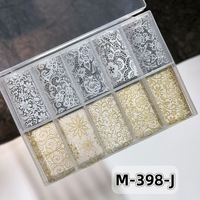 Nouveaux autocollants pour ongles en 3D de style français, formes d'étoiles et de cœurs, design de dentelle rouge vin, fleurs, autocollants de transfert non toxiques et autocollants