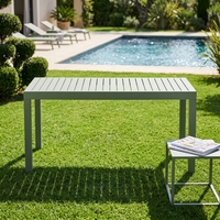 Meubles d'extérieur modernes, table à manger stable, durable, imperméable, en plastique, rectangulaire, pour cour