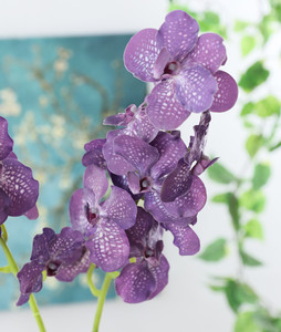 K1004 Artificiale <span class=keywords><strong>vanda</strong></span> fiore di orchidea <span class=keywords><strong>vanda</strong></span> casa fiore decorativo - Product Image 2