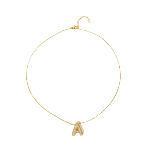 Nuevo Collar Europeo Americano de 26 Letras para <span class=keywords><strong>Mujer</strong></span> con Colgantes de Letras en Forma de Globo con Microincrustaciones de Circonio, Chapado en Oro de 18K - Product Image 5