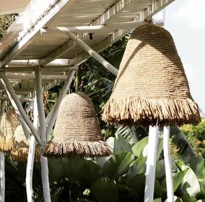 Forme de lampe de décoration moderne en raphia biologique - Product Image 4