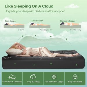 <span class=keywords><strong>Surmatelas</strong></span> en bambou dérivé du rayonne avec poches profondes, doux, respirant, soulagement des douleurs dorsales pour usage domestique et hospitalier - Product Image 4