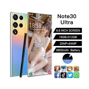 Hot selling Note30Ultra 6.8 inch HD screen ten core mobile phone 32+64MP 8+256GB 4G support face unlock android smartphone