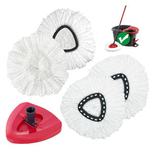 Tête de balai serpillère triangulaire en microfibre de rechange pour balai essoreur O-Cedar <span class=keywords><strong>Vileda</strong></span> EasyWring, recharge de balai rotatif lavable - Product Image 1