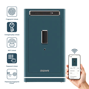 ตู้เซฟอัจฉริยะ CEQSAFE ควบคุมผ่านแอป TUYA เชื่อมต่อ WIFI ขายตรงจากโรงงาน เหมาะสำหรับโรงแรม พร้อมระบบป้องกันการโจรกรรมสองชั้น  ปลดล็อคด้วยรหัสผ่านและลายนิ้วมือ - Product Image 1