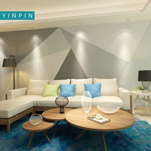 Moderno Custom Nero grigio geometrica murales carta <span class=keywords><strong>da</strong></span> parati della <span class=keywords><strong>parete</strong></span> del Salone decor - Product Image 2