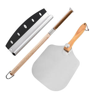 Juego de Utensilios para <span class=keywords><strong>Pizza</strong></span> Desechables de Metal con Pala de Madera y Cepillo de Limpieza con Logotipo Personalizado para Hornear en la Cocina - Product Image 6