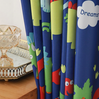 Rideaux occultants personnalisés à imprimé dinosaure en polyester pour chambre d'enfant, occultation totale, protection solaire et intimité