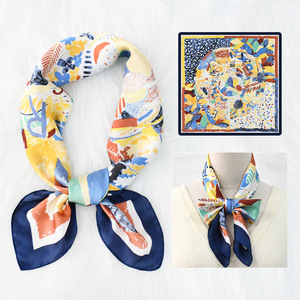 Pañuelo Cuadrado Retro de Moda para Primavera/Verano, Protección Solar, Diseño de Cadena, Flor de Anacardo, Amor, Caballo, Pequeño, Venta al Por Mayor - Product Image 6