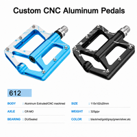 Fabricant de pièces CNC, pédales de VTT en aluminium, pédales plates en métal pour vélo, roulements étanches, pédales de vélo en métal en gros
