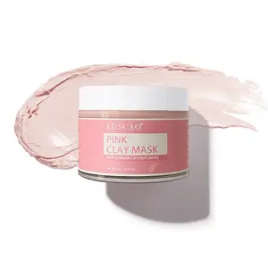 Mascarilla Facial de caolín Natural, máscara de barro de Arcilla rosa vegana, orgánica brillante, 150g