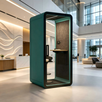 Cabine téléphonique silencieuse pour le travail en privé 	 Cabine acoustique de studio pour voix et appels téléphoniques, insonorisée