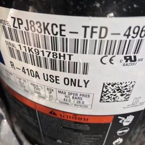 Compresseur de réfrigération HYZL ZPJ72KCE TFD 496 60Hz pour climatisation, refroidissement et chauffage - Product Image 2