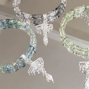 Trendy Style Chinese Pastoral Hanfu <b>Beaded</b> <b>Bracelets</b> for Women Hollow Fan Charm <b>Bracelet</b> Natural Crystal Gemstone Beads <b>Bracelet</b> - Product Image 4