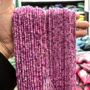 Hoge Kwaliteit Natuursteen Kralen Roze Toermalijn 2mm 3Mm 4Mm Voeg Kleur Losse Edelsteen Kralen Voor Sieraden Maken - Product Image 2