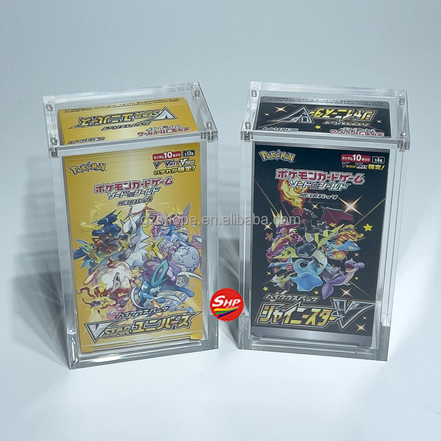 SHP Custom Acrylic High Class Pokemon Japanese Booster Box Case for Shiny V & Tag Team All Stars Booster Box (Small Version)