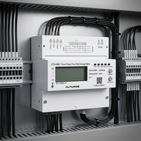 Compteur électrique/triphasé/quatre fils/à rail DIN/à antenne 4G/RS485/Wifi/GPRS 7P 5(80)A 380V pour l'industrie