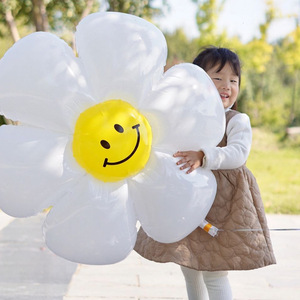 Hot Sale Daisy <strong>Balloons</strong> Party Birthday Decoration Children'<strong>s</strong> Toy Handhold <strong>Balloon</strong> Smile <strong>Flower</strong> Shape Helium <strong>Balloons</strong>