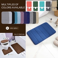 Tapis antidérapant en mousse à mémoire de forme absorbante pour salle de bain - Design bohème rayé doux, fabriqué à la machine, tailles personnalisables, certifié BSCI