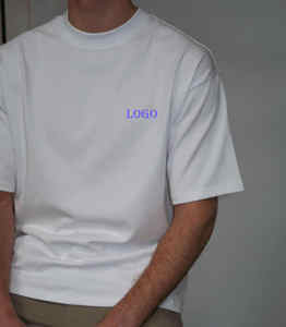 เสื้อยืดคอตตอนแขนสั้นสำหรับผู้ชายโอเวอร์ไซส์ทรงบ็อกซี่ฟิตแนวสตรีทสไตล์ฮิปฮอปผ้าไหมพิมพ์ลายสกรีน - Product Image 5