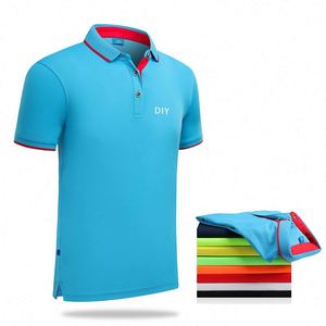 เสื้อโปโลปักลายคุณภาพสูง ผลิตตามสั่ง ผ้าโพลีเอสเตอร์และสแปนเด็กซ์ ทรงเข้ารูปสำหรับผู้ชาย เหมาะสำหรับกอล์ฟ - Product Image 2