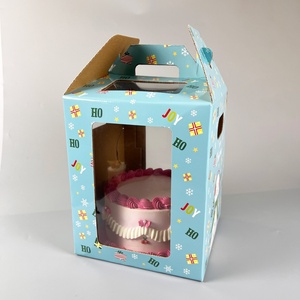 Sunshine Wholesale White Tall Cake Box Pastry Box Food Grade <b>Large</b> Cake <b>Safe</b> Transport Box with Handle Disposable for Wedding - Product Image 4