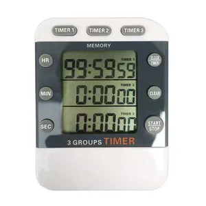 Conto alla rovescia magnetico cottura Timer a 3 gruppi allarme forte e silenziamento opzionale con funzioni di memoria Timer da cucina digitale