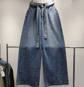 <span class=keywords><strong>Jeans</strong></span> da <span class=keywords><strong>Donna</strong></span> Peeqi Fashion Street con Tasche e Strass, <span class=keywords><strong>Jeans</strong></span> Casual Dritti Taglie Forti, Pantaloni <span class=keywords><strong>Cargo</strong></span> in Denim per Donne - Product Image 3