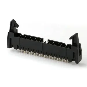 shrouded 254mm pin header 2.54mm pitch double rows Vertical DIP IDC Buckle Female 40 PIN Pin Header