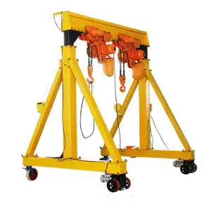 Bengkel seluler 1 2 3 5 8 10 15 20 25 ton pengangkat listrik travel mini portal kecil bingkai portabel hoist gantry crane dengan roda