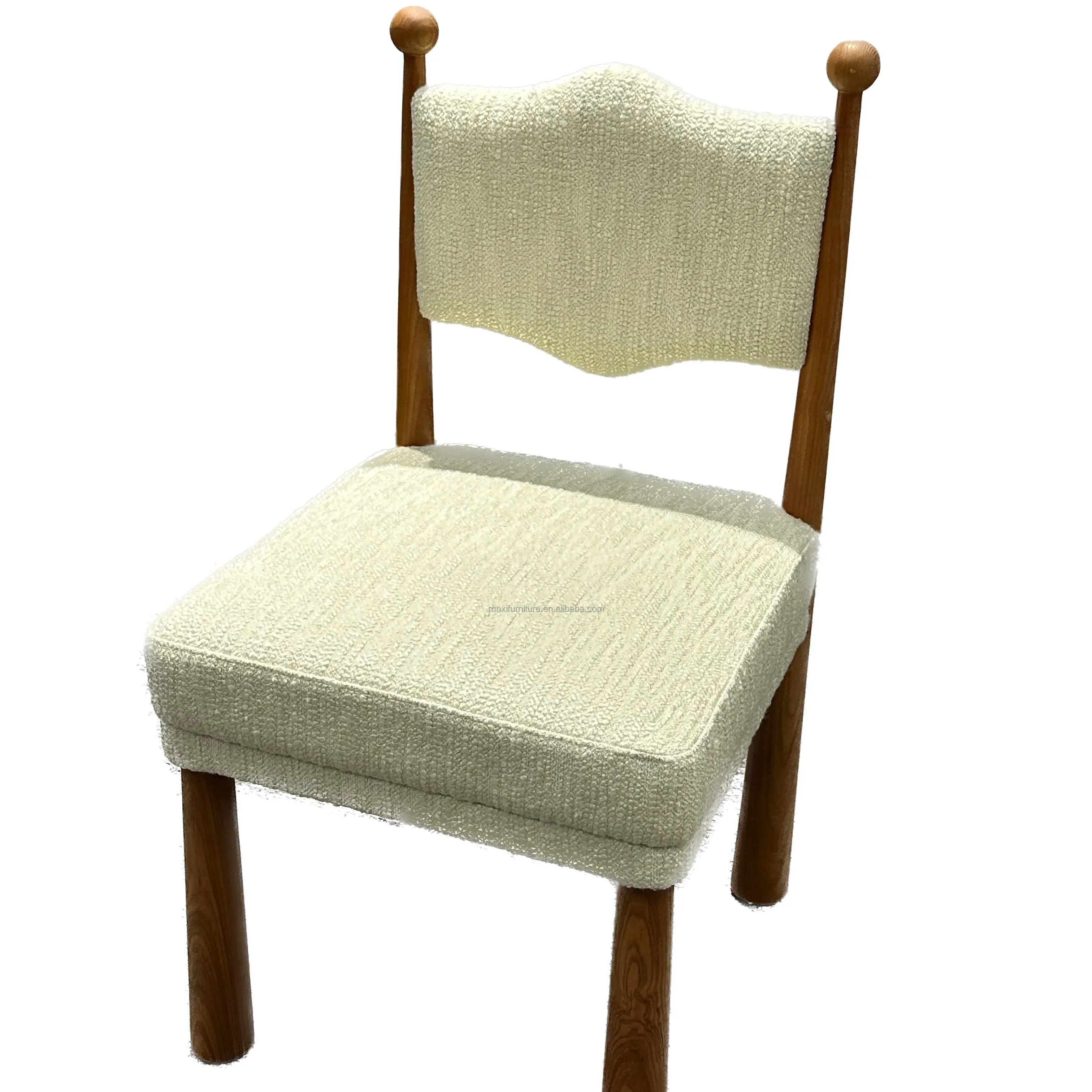 Personalizzabile in legno moderno Design morbido sedile in velluto sedia da pranzo in Cashmere per il tempo libero per uso esterno e soggiorno
