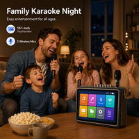 Altavoz Karaoke Todo en Uno 2026, Potente, con Doble Woofer de 4.5 Pulgadas, 40W, Pantalla Táctil, Inalámbrico, para Teléfono Móvil y Computadora