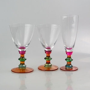 Calici <span class=keywords><strong>da</strong></span> Vino Samyo Personalizzati in Vetro Riciclabile, Stile Turco Vintage, Colorati, con Stelo Spesso per Matrimoni - Product Image 6
