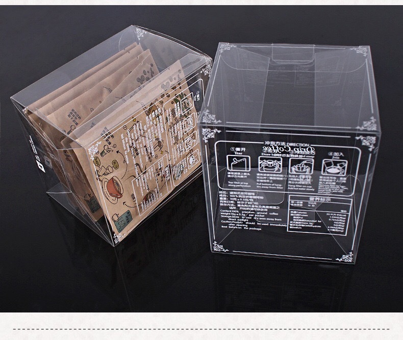 EN PVC Transparent boîtes D'emballage en plastique boîte de rangement pour aliments/bijoux/Bonbons/Cadeau/café