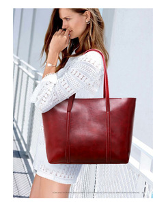 Venta caliente de lujo Retro Color puro Bolso grande tendencia de moda solo cuatro piezas conjunto bolso de hombro femenino uso diario - Product Image 6