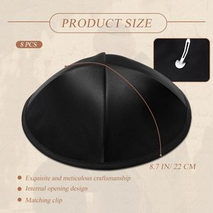 Kippa en satin Étoile <span class=keywords><strong>de</strong></span> David pour Hanouka, vente en gros, pour hommes et femmes, Yarmulke Kippot, <span class=keywords><strong>chapeau</strong></span> juif pour cérémonie, souvenir avec clip - Product Image 4
